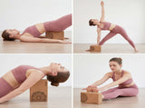 Natural Cork Yoga Blocks 2 Pcs High-Density, Non-Slip Yoga Blocks for Balance, Strength & V1181-AGYOGABLOCK