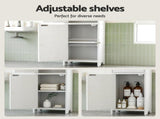 Artiss Bathroom Storage Cabinet 2-Tier Slim Toilet Organizer Adjustable White FURNI-N-BATH-AZ02-WH