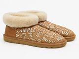 Womens Australian Sheepskin Wool Fur Mini UGG Ankle Boots in Metallic Chestnut - 5 V563-D2390-CHESTNUT-5