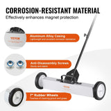 22.6 kg Rolling Magnetic Sweeper with Wheels, Push-Type Magnetic Pick Up Sweeper, Large Magnet V952-TLSCXQSQT2450BUQBV0
