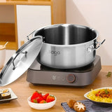 SOGA 17L Wide Stock Pot and 50L Tall Top Grade Thick Stainless Steel Stockpot 18/10 STOCKPOT17L-40CM