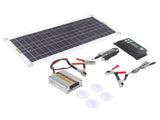 12V to 220V 30W Solar Charging Panel 220W Solar Inverter Battery Charger Kit for Camping Hiking 10A V1294-YM0715-3114220048411