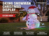 Christabelle 61cm Animated Skiing Snowman Christmas Light Up Display LED Outdoor Indoor Xmas Ya 112_SHE202