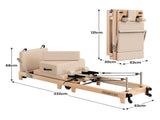 Powertrain Selina Pilates Reformer Machine Wooden Folding Multifunctional Home Gym PLT-JYI-F2W-BE