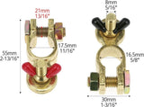 Brass Marine Grade Battery Terminal Top Post, 8 Pairs Battery Terminal Connectors, Battery Terminal V1258-DP02-C-3313