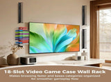 8PCS Video Game Case Wall Rack, 18-Slot Game Disc Storage Wall Mount, Wall Organizer Compatible with V1369-AZ3-W-08725