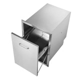 Pull Out Trash 50x58x57.4 cm Raised Style Trash Bin with Pull-Out Tray Stainless Steel Trash V952-CTGSHGLJCTG000001V0