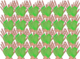 24 Pair Fishnet Gloves Fingerless Wrist Length 70s 80s Costume Party Fluro Green V563-24PCS-18510-FLUROGREEN