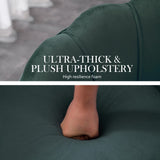 Armchair Lounge Chair Accent Velvet Shell Scallop Ottoman Footstool Round GREEN V274-FT-VAC-ST-1596-GN