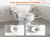 Raised Seat with Arms, 136.1 kg Load Capacity, 88.9 mm Lift Height, Widened Commode Elevated V952-AZSJGMTZD35YISHJB001V0