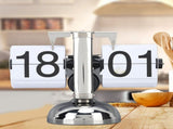 Retro Digital Flip Down Clock Mechanical Flip Desk Clock Battery Powered for Home Office Decor V1294-YM0901-3115240075911