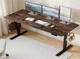 Artiss Standing Desk Height Adjustable 140cm Ergonomic Office Desk Brown HASD-ET156E-BKRW