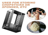 Black Steel Sink Drain Rack with Sponge Holder, Kitchen Storage Organizer, and -Resistant, 1 Set V1369-AZ3-W-14381