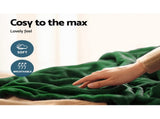 Giselle Electric Throw Rug Heated Blanket Washable Snuggle Flannel Winter Green EB-THROW-RUG-GN