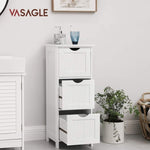 VASAGLE Floor Cabinet with 3 Drawers White V227-9101101071000