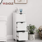 VASAGLE Floor Cabinet with 3 Drawers White V227-9101101071000