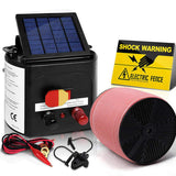 Giantz Fence Energiser 5KM Solar Powered Electric 2000M Poly Tape SFC-FIK-TAPE-2000M-5KM