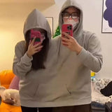 Two Person Connected Hoodie for Couples, Funny Siamese Oversized Sweatshirt, Intimate Double V1370-AZ4-22052