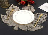 Placemats Set of 2, Vinyl Table Mats Hollowed-Out Leaf Place Mats Dinner Table Decor Mats for V1192-AZ-W-15577