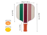 Colorful Stripes Professional Fiberglass Pickleball Paddle Set - Lightweight Sports Equipment with V888-ELOSUNG45798