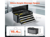 Metal Tool Box, 20.5-inch, Portable Metal Tool Box with 4 Drawers, Small Tool Chest with EVA Liners, V952-CTSBXSGJX20ILXNNKV0
