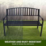 Wallaroo Steel Outdoor Garden Bench - Classic GDB-JOY-223