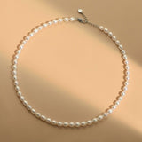 Pearl Necklace for Women, Imitation Pearl Necklace, Round Faux Glass Pearl Necklace, Pearl Choker V1370-AZ4-06263