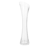 Tall Glass Vase for Flowers, Dry Floral Arrangement Container, Desktop Holder, Centerpiece Planter, V1366-AZ2-W-24550