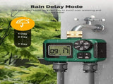 2 Outlet Sprinkler Timer, Water Timer, Programmable Garden Hose Timer with Rain Delay, Manual& V1192-AZ-W-2812