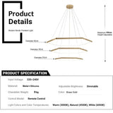 BAMDECOR AD2582/3 Modern LED Chandelier, Hexagonal Rings Ceiling Lighting Contemporary Chandeliers V255-BAM-AD2582-3-246-GLD