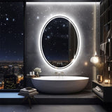 500x700mm LED Bathroom Mirror Oval Dimmable Anti-Fog V178-66711