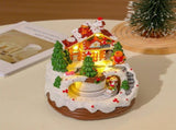 Christmas House Illuminated with LED Light and Music, Electronic Ornaments, Musical Gift Box, V1366-AZ2-W-02182