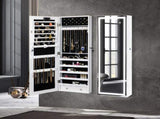 Levede Mirror Jewellery Cabinet Touch JB1017-TS-WH