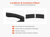 Steering Wheel for 2010-2014 Ford Mustang, Carbon Fiber Steering Wheel D-Shaped Flat-Bottom, Leather V952-QCFXPZYFTMUSW6W31001V0