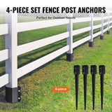 VEVOR Fence Post Anchor Ground Spike 4 Pack 36 x 4 x 4 In Metal Fence Stakes V952-FXDD35YC36YCP7NVLV0
