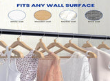 17-52"Closet Rods for Hanging, Stepless Adjustable Metal Closet Rod, 1.3 Inches Heavy Duty V1107-127-23483-GLD3