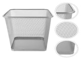 Wire Mesh Garbage Can Plated Silver Color with Open Mesh Design for Indoor Use V1370-AZ4-10650