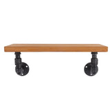 Wall Mounted Shelf Solid Wood Board Wrought Iron Pipe Retro Floating Shelves Wall Shelf for Home Bar V1294-YM0716-3117220154411