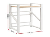 Artiss Over Washing Machine Rack Laundry Shelf Space Saver 75cm White BSR-A-1T-105H-WH