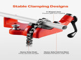 Heavy-Duty Pipe Chain Vise, 1/4" - 6" Pipe Capacity, 28" Rugged Chain & Cast Iron Base, V952-GLHQ146INCHHKQQRCV0