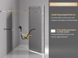 1.83M Oversize Dual Light Bathroom Mirror Super Anti-Fog Makeup Dressing Mirror V767-XMR-C28-268-AU