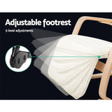 Artiss Rocking Armchair Footrest Nursing Beige Afton ARMCHAIR-10-BEIGE