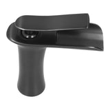G1/2 Sink Faucet Copper Waterfall Water Tap Black Bathroom Basin Hot Cold Faucet for Kitchen Toilet V1294-YM0523-3112210109511