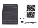 Solar Panel Fan Kit 100W Dual Fans IP67 Waterproof Low Noise Wide Application Solar Powered Fan For V1294-YM0715-3111220138411