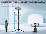 Auto Face Tracking Tripod 360 Rotation with Stand,Android and iPhone Tripod Holder with Remote and V1259-TRIPOD-FACE-360-BT