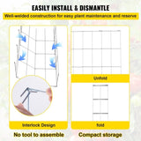 Tomato Cages, 30 x 30 x 117 cm, 5 Packs Square Plant Support Cages, Silver PVC-Coated Steel Tomato V952-FXKZDFQZZ1246265OV0