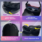 Smart LED Gesture-Sensing Light-Up Mask, 45 Dynamic 70 Static Patterns, Party Atmosphere Essential V1232-BLMJ-001