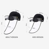 4X Outdoor Protection Hat Anti-Fog Pollution Dust Protective Cap Full Face HD Shield Cover Adult HATADULTWHTX4