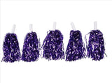 48Pcs Cheerleading Poms Metallic Foil Cheer Poms with Plastic Handle for Adults Kids Cheerleaders V1369-AZ3-W-12742