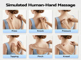 Livemor Back Massager with Heat and Traction, Neck and Shoulder Massage Pillow, Ergonomic Backrest BACK-MASSAGER-TRA-BK